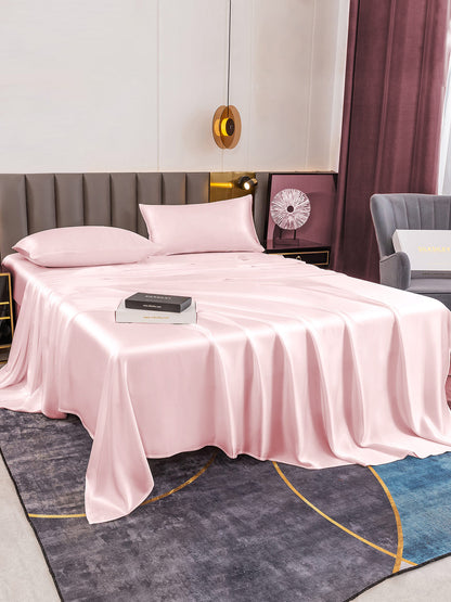 SilkSilky AU 19Momme Pure Silk Bedding Set Pink 003