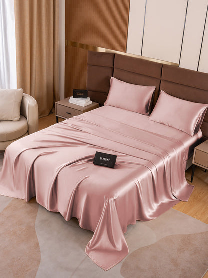 SilkSilky AU 19Momme Pure Silk Bedding Set PaleMauve 001